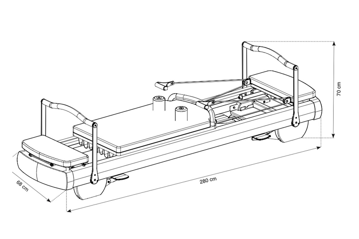 NOHrD Careformer Pilates Reformer Dimensions by NOHrD for Jack Game Room