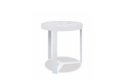 Carrara Marble Round End Table By Jack Patio Carrara Marble Round End Table By Jack Patio