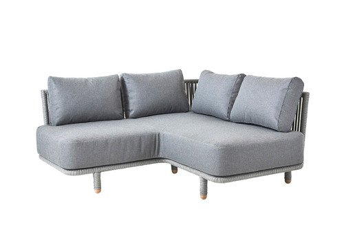 Moments Corner Module in Light Grey by Cane-line for Jack Patio Moments Corner Module in Light Grey by Cane-line for Jack Patio