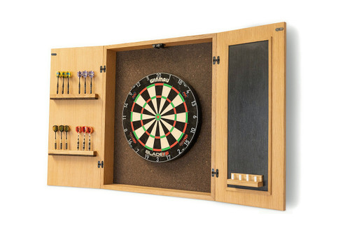 Kenari Dart Board Set in White Oak by SW Studios for Jack Game Room