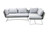 Horizon 2-Piece Modular Sofa Set in Light Grey by Cane-line for Jack Patio Horizon 2-Piece Modular Sofa Set in Light Grey by Cane-line for Jack Patio