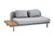 Space 2-Seater Sofa Right Module With End Table in Light Grey by Cane-line for Jack Patio Space 2-Seater Sofa Right Module With End Table in Light Grey by Cane-line for Jack Patio