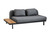 Space 2-Seater Sofa Right Module With End Table in Lava Grey by Cane-line for Jack Patio Space 2-Seater Sofa Right Module With End Table in Lava Grey by Cane-line for Jack Patio