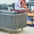 Moments 2-Seat Modular in Light Grey by Cane-line for Jack Patio Moments 2-Seat Modular in Light Grey by Cane-line for Jack Patio