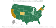 Does EcoBullet Ship Ammo to My State? 2026 State-by-State Guide