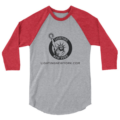 Red and Grey LNY Logo 3/4 sleeve raglan shirt