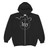 Black 2-Sided Unisex  Zip Hoodie