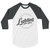 Grey and White LNY Jersey 3/4 sleeve raglan shirt