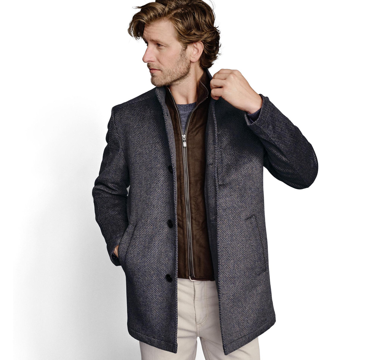 Mens navy car on sale coat