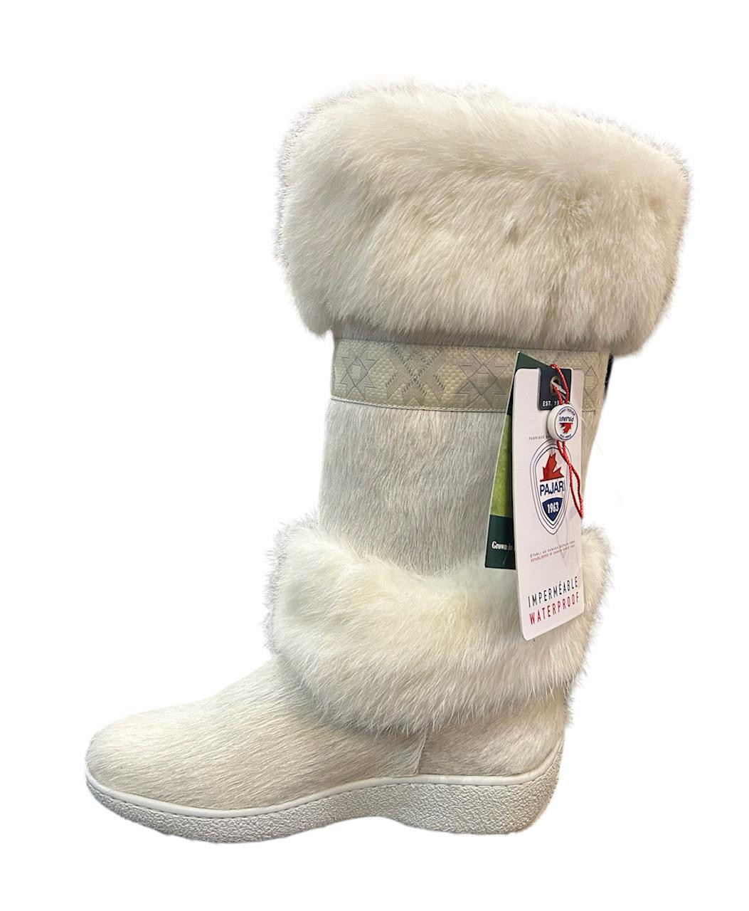 Pajar W's Laura Fur White Waterproof Boot - Made in Italy - Robert