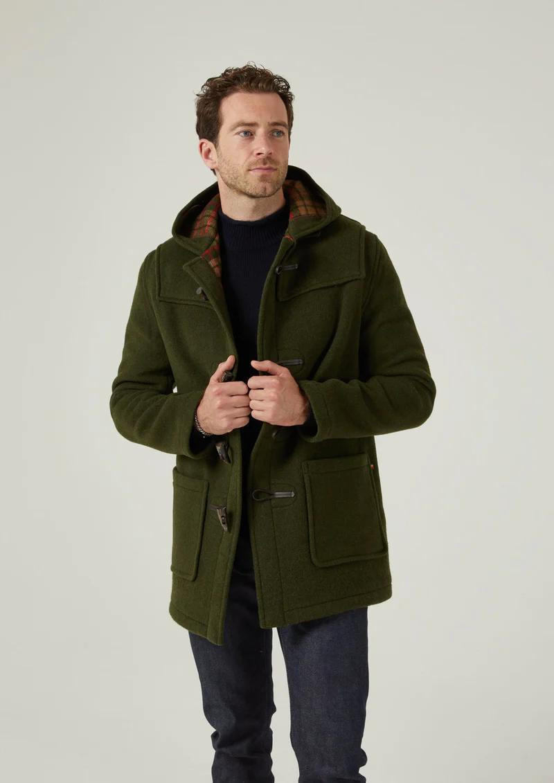Alan Paine Alcombey Checkback Duffle Coat Loden FINAL SALE Alan Paine Alcombey Checkback Duffle Coat Loden FINAL SALE