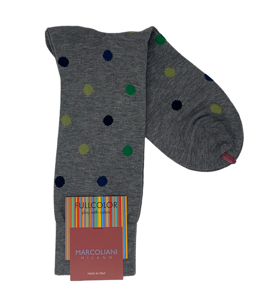 Marcoliani Pima Cotton Multicolor Dots Silver Grey