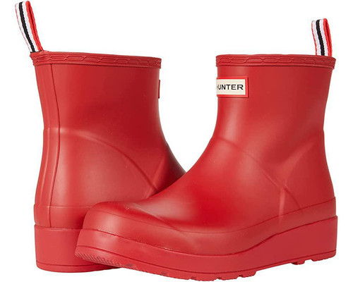 Hunter Original W's Play Short Rain Boots Logo Red