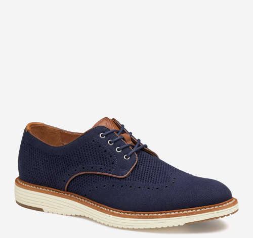 Johnston & Murphy Upton Knit Wingtip Navy