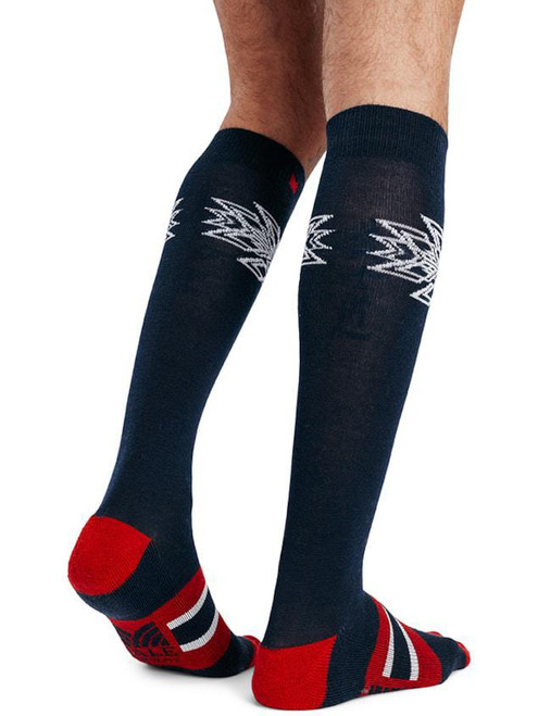 Dale of Norway Spirit Knee High Socks Navy/Raspberry/Off White