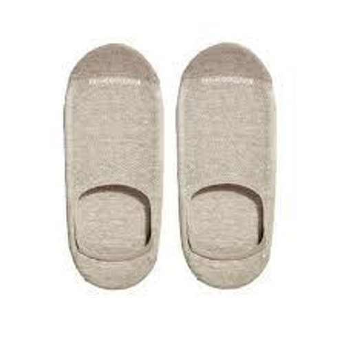 Marcoliani Invisible Touch Linen/Cotton Pique Socks Beige