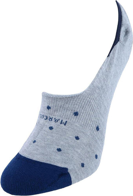 Marcoliani Invisible Touch Polka Dot  Socks Silver Grey