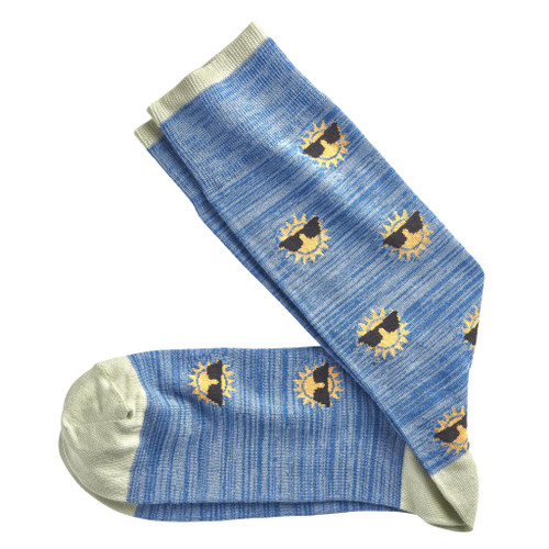 Johnston & Murphy Novelty Blue Sun Socks
