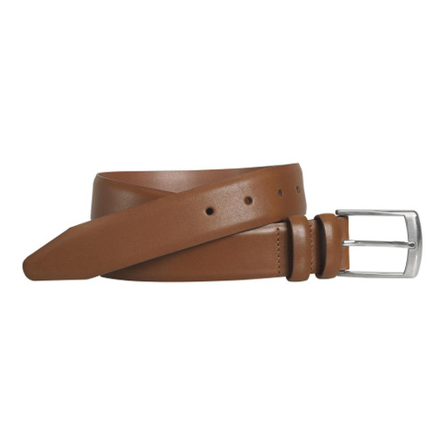 Johnston & Murphy Feathered Edge Tan Leather Belt