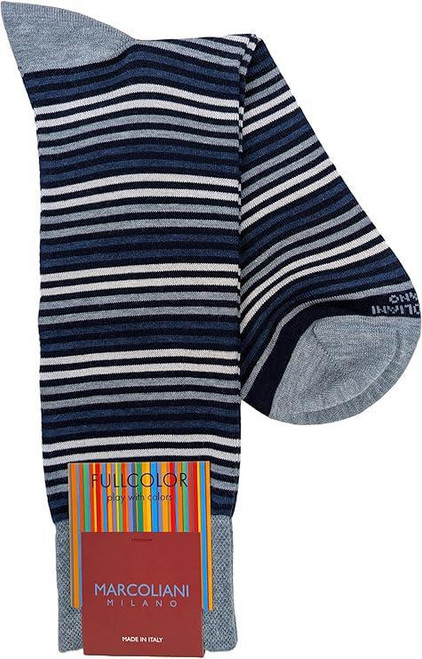 Marcoliani Pima Cotton Simple Stripe Navy (4735T)