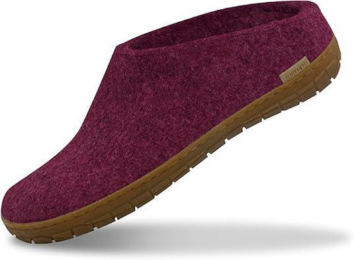 Glerups Cranberry Slip On w/ Natural Honey Rubber Sole Glerups Cranberry Slip On w/ Natural Honey Rubber Sole