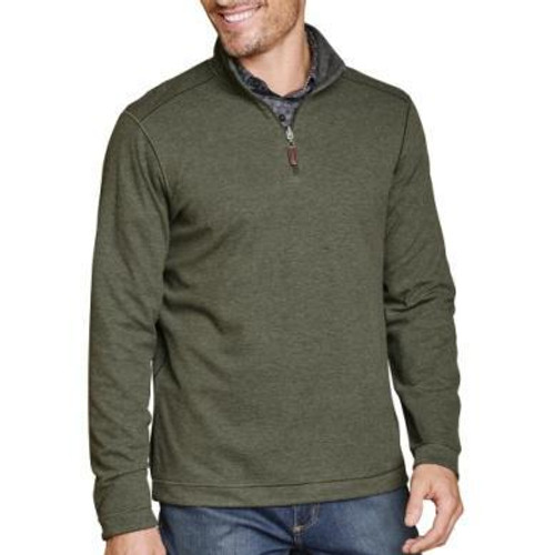 Johnston & Murphy Icon Reversible 1/4 Zip Olive/Charcoal Johnston & Murphy Icon Reversible 1/4 Zip Olive/Charcoal