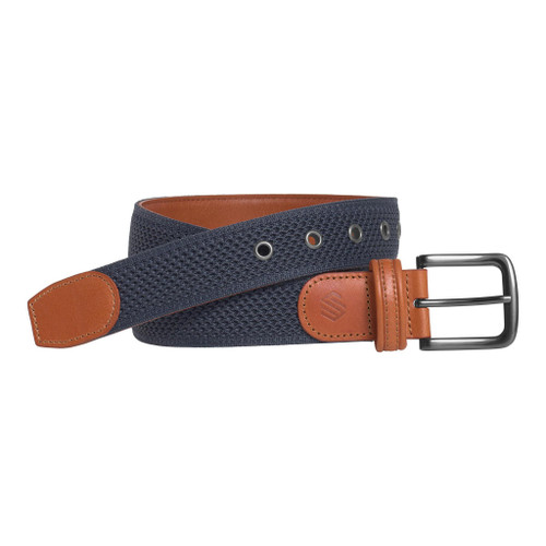 Johnston & Murphy Amherst Knit Belt Navy