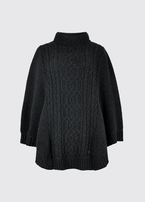 Dubarry Kilronan Knit Poncho Charcoal