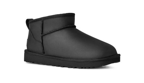 UGG W's Classic Ultra Mini Leather Regen Black