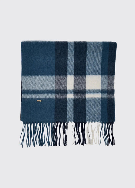 Dubarry Kinvara Plaid Scarf Indigo
