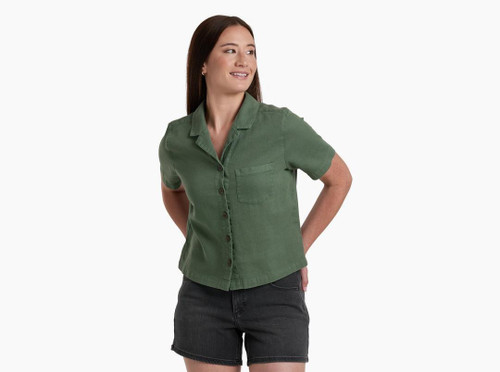 Kuhl Luisa Short Sleeve Shirt Smoked Pine