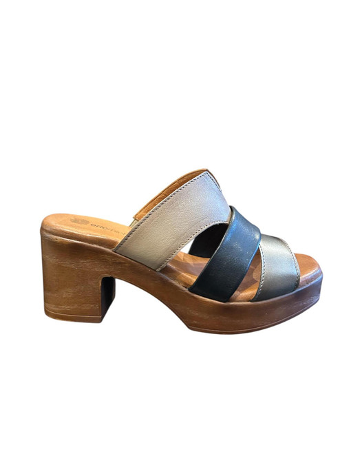 Eric Michael Connie Sandal Taupe Multi