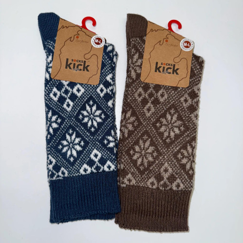 Socks Kick Nordic Crew Socks-Blue