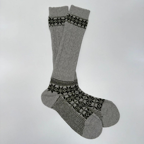 Socks Kick Knee Hi Nordic-Brown