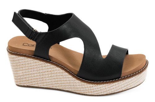 Corky's Steppin Out Wedge Sandal Black