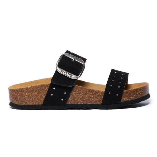 Plakton CP Claire Black Suede Studded Sandal