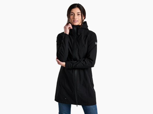 Kuhl Women's Waterproof Stretch Voyagr Trench Blackout