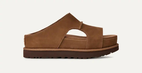 UGG Goldenstar Hi Cutout Slide Dark Chestnut