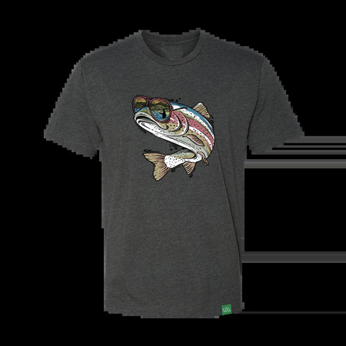 Wild Tribute Miami Vice Trout Unisex T-Shirt Heather Charcoal
