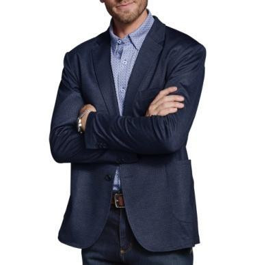 Johnston & Murphy XC Flex Pinnacle Blazer Navy Micro Houndstooth