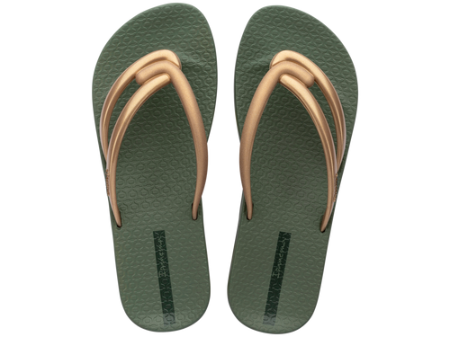 Ipanema Women's Comfy Fem Green/Gold Sandal