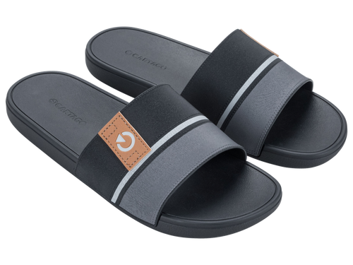 Ipanema Men's Cartago Daker III Slide Black/Dark Grey/Brown