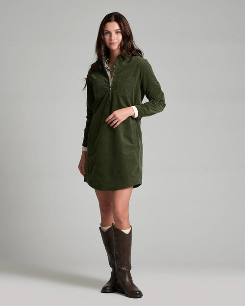 Kuhl Lydia Cord Dress Dark Moss