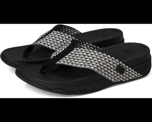 FitFlop Surfa Black Multi-Tone Post Sandals FINAL SALE