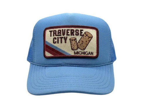 Third Coast Love Wine Cork Blue Foam Trucker