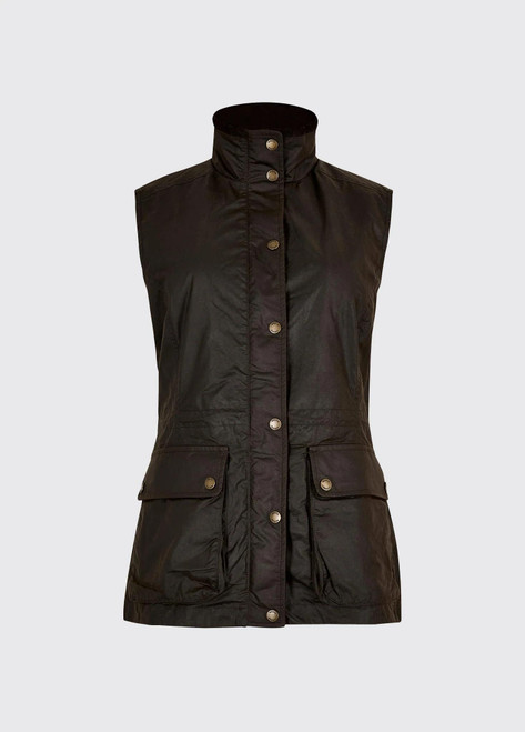 Dubarry Rathsallagh Women's Waxed Cotton Vest Verdigris