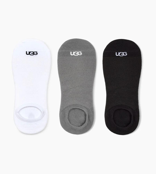 UGG Stela No Show 3 Pack White/Grey/Black