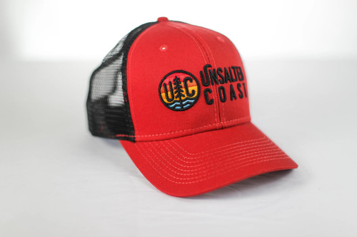 Unsalted Coast Logo Pro Trucker Red/Black