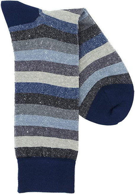 Marcoliani Tonal Stripe Socks Blue Mix