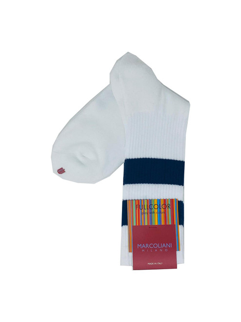Marcoliani Men's Sporty Stripe Pima Cotton Sock